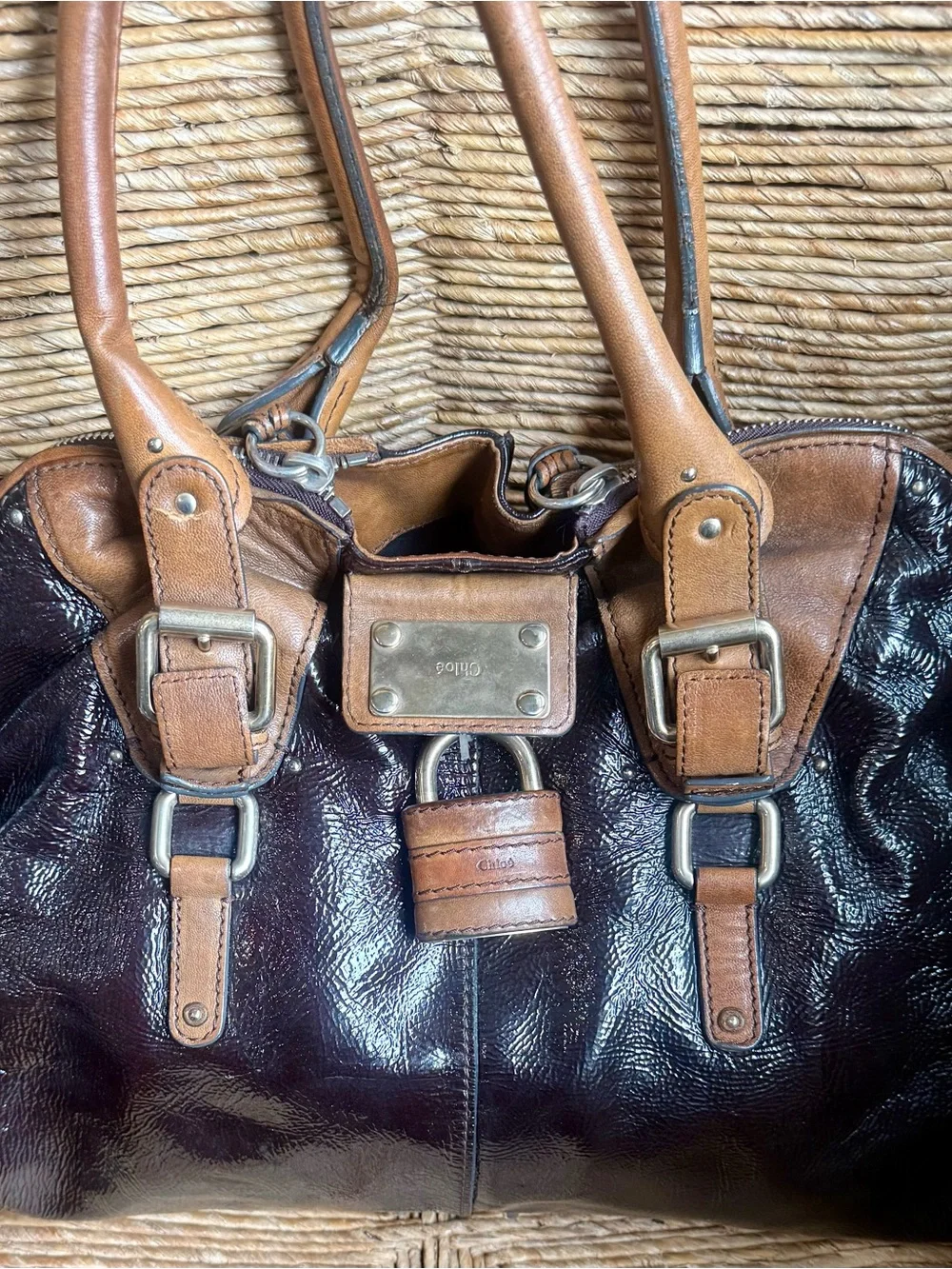 Chloe Brown and Tan Leather Hobo Bag - Picture 11 of 12